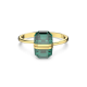 Bracelete Swarovski Lucent, Fecho Magnético, Cristal de Grandes Dimensões, Verde, Acabamento em Dourado