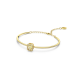 Bracelete Swarovski Millenia, Lapidação Octogonal, Pavé, Amarelo, Lacado a Dourado