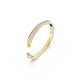 Bracelete Swarovski Dextera, Modelo Octagonal, Branca, Lacado a Dourado