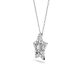 Pingente Swarovski Stella, Combinação de Lapidações, Estrela, Comprido, Branco, Lacado a Ródio