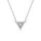 Colar Swarovski Ortyx, Lapidação em Triângulo, Branco, Lacado a Ródio