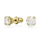 Brincos Swarovski Stud Constella, Lapidação Redonda, Branco, Lacado a Dourado