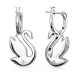 Brincos Swarovski Compridos Iconic Swan, Cisne, Branco, Lacado a Ródio