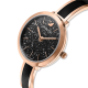 Relógio Swarovski Crystalline Delight, Preto, Acabamento em Rosa Dourado