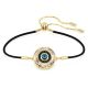 Pulseira Swarovski Symbolica Olho grego, Multicor, Lacado a dourado