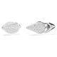 Brincos Swarovski stud Lucent Pavé, Pico, Branco, Lacado a ródio