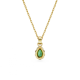 Pingente Swarovski Stilla, Lapidação Pera, Verde, Lacado a Dourado