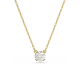 Pingente Swarovski Constella, Lapidação Redonda, Branco, Lacado a Dourado