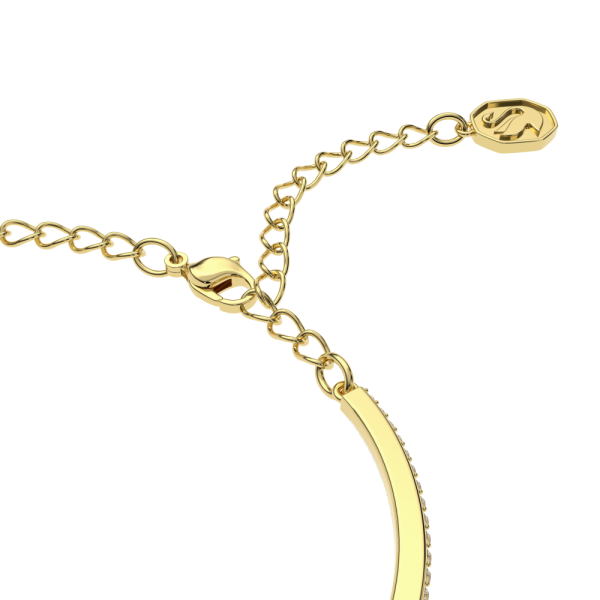 Bracelete Swarovski Millenia, Lapidação Octogonal, Pavé, Amarelo, Lacado a Dourado