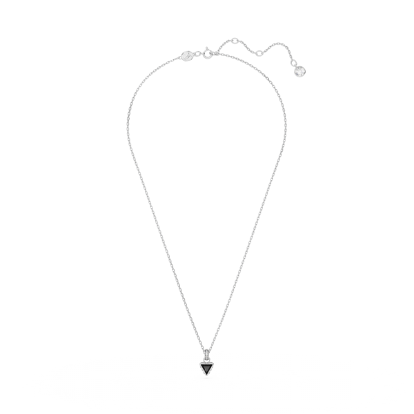 Pingente Swarovski Stilla, Lapidação em Triângulo, Cinzento, Lacado a Ródio
