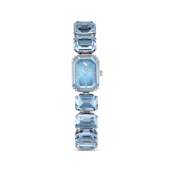 Relógio Swarovski , Pulseira de Corte Octagonal, Azul, Aço Inoxidável