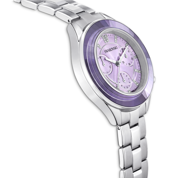 Relógio Swarovski Octea Lux Sport, Fabrico Suiço, Pulseira de Metal, Roxo, Aço Inoxidável