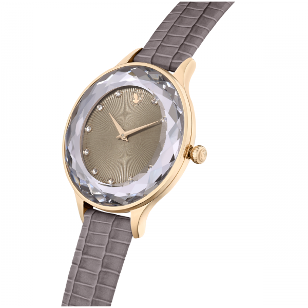 Relógio Swarovski Octea Nova, Fabrico Suiço, Pulseira , Bege, Acabamento em Rosa Dourado 5649999