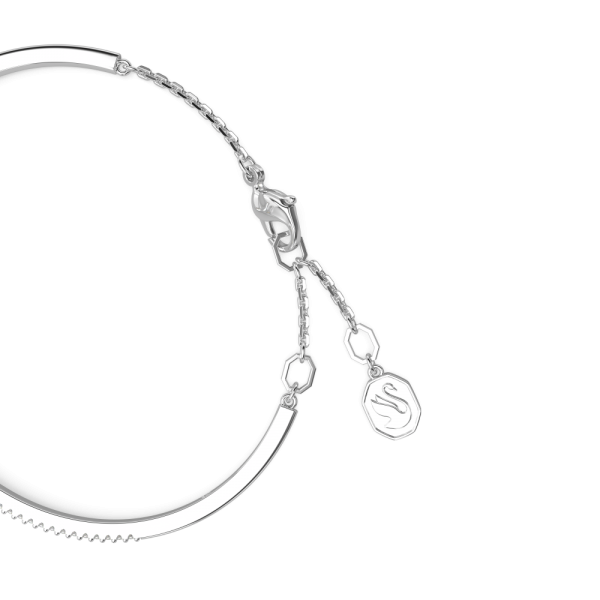 Bracelete Swarovski Mesmera, Combinação de Lapidações, Branca, Lacado a Ródio