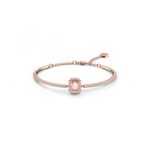 Bracelete Swarovski Millenia, Lapidação Octogonal, Rosa, Lacado a Rosa Dourado