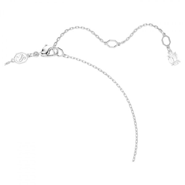 Pingente Swarovski Matrix Crystal Pearl, Lapidação redonda, Branco, Lacado a ródio